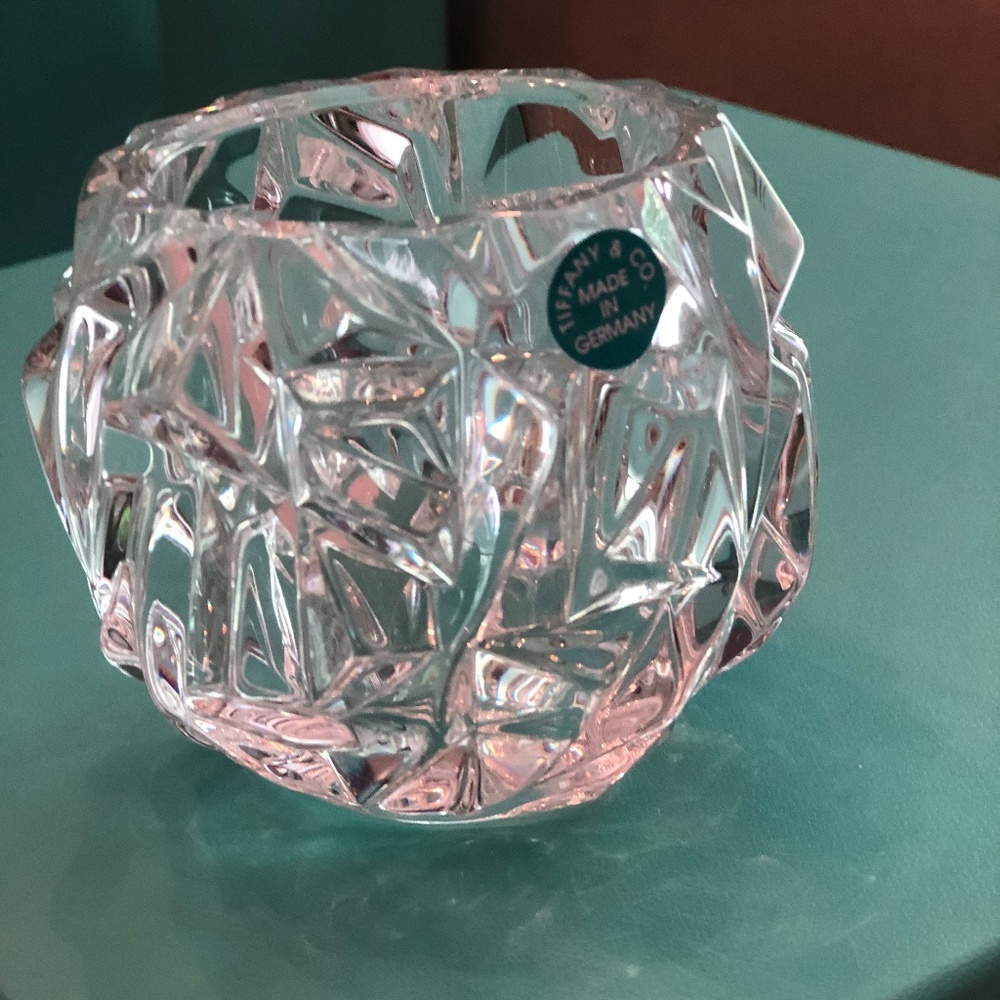 Tiffany and co. crystal votive candle holders